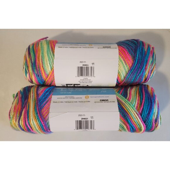 Caron Simply Soft Paints 2 Yarns Rainbow Bright Same Lot - Picture 5 of 6